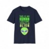 Get ready for Halloween with this This is my human costume I'm really an Alien funny Unisex Softstyle T-Shirt