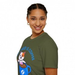 All I need is Coffee and my Cat Unisex Softstyle T-Shirt