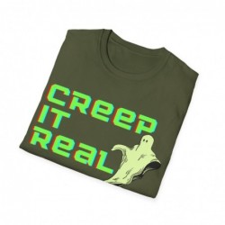 Get ready for Halloween with this Creep it Real funny Unisex Softstyle T-Shirt