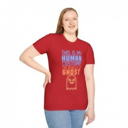 Get ready for Halloween with this is my human costume I'm really a ghost funny Unisex Softstyle T-Shirt