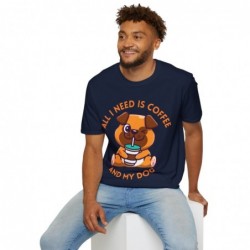 All I need is Coffee and my Dog Unisex Softstyle T-Shirt