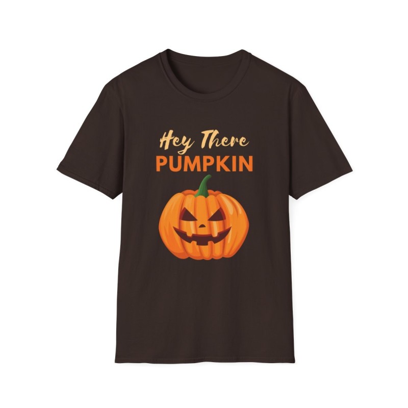Get ready for Halloween with this Hey There Pumpkin funny Unisex Softstyle T-Shirt