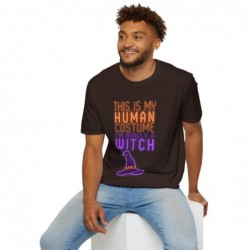 Get ready for Halloween with this This is my human costume I'm really a Witch funny Unisex Softstyle T-Shirt
