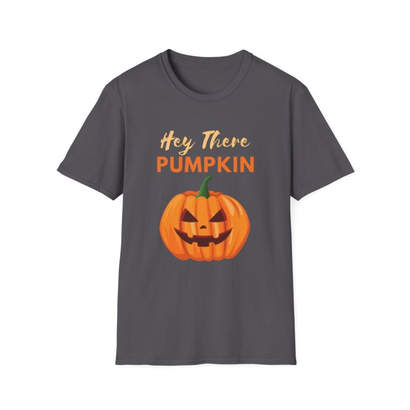 Get ready for Halloween with this Hey There Pumpkin funny Unisex Softstyle T-Shirt