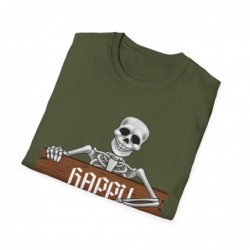 Happy Halloween Skeleton Spooky Unisex Softstyle T-Shirt