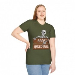 Happy Halloween Skeleton Spooky Unisex Softstyle T-Shirt