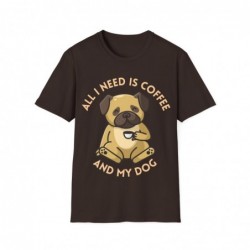 All I need is Coffee and my Dog Unisex Softstyle T-Shirt