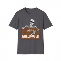 Happy Halloween Skeleton Spooky Unisex Softstyle T-Shirt