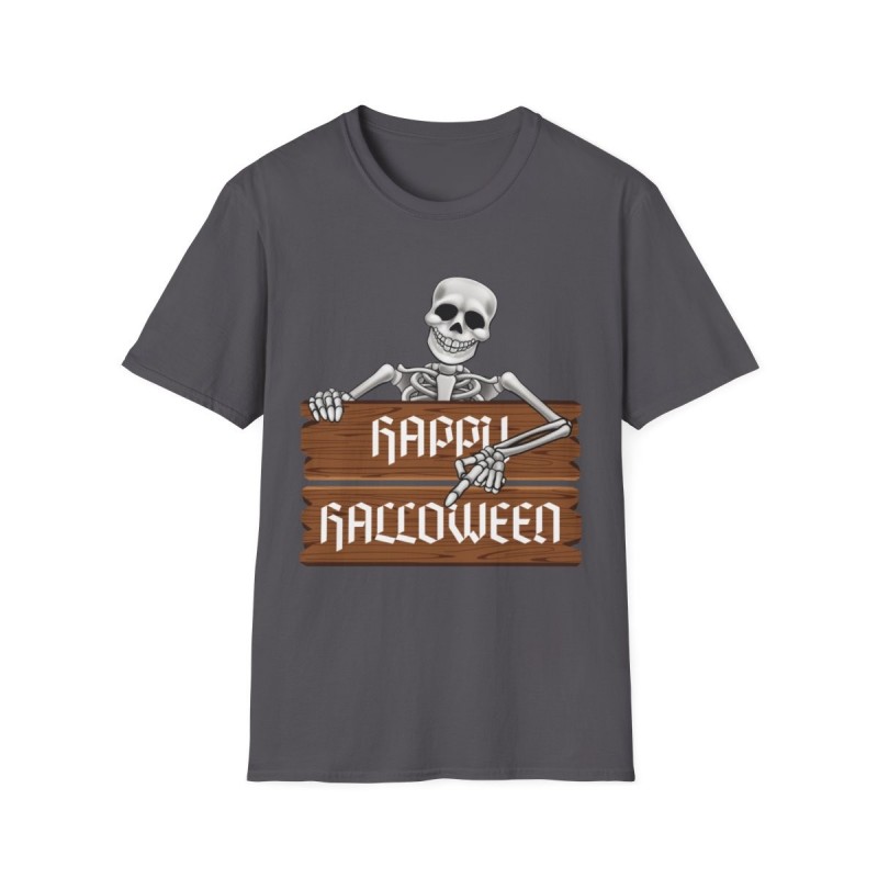 Happy Halloween Skeleton Spooky Unisex Softstyle T-Shirt