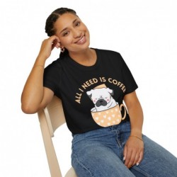 All I need is Coffee and my Dog Unisex Softstyle T-Shirt