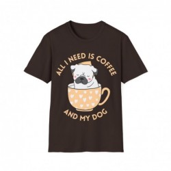 All I need is Coffee and my Dog Unisex Softstyle T-Shirt