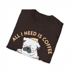 All I need is Coffee and my Dog Unisex Softstyle T-Shirt