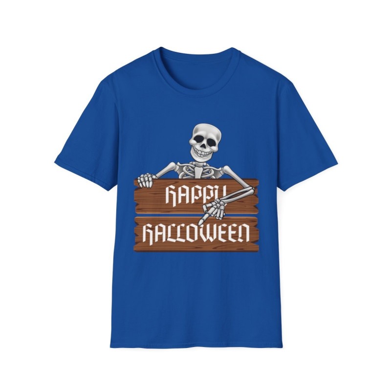 Happy Halloween Skeleton Spooky Unisex Softstyle T-Shirt
