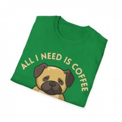 All I need is Coffee and my Dog Unisex Softstyle T-Shirt