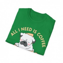 All I need is Coffee and my Dog Unisex Softstyle T-Shirt