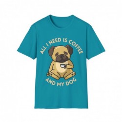 All I need is Coffee and my Dog Unisex Softstyle T-Shirt
