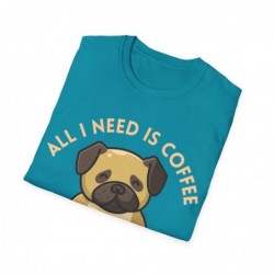 All I need is Coffee and my Dog Unisex Softstyle T-Shirt