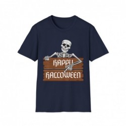 Happy Halloween Skeleton Spooky Unisex Softstyle T-Shirt