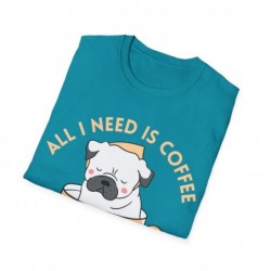 All I need is Coffee and my Dog Unisex Softstyle T-Shirt