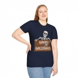 Happy Halloween Skeleton Spooky Unisex Softstyle T-Shirt