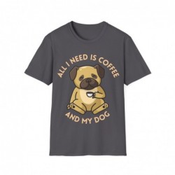 All I need is Coffee and my Dog Unisex Softstyle T-Shirt
