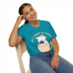 All I need is Coffee and my Dog Unisex Softstyle T-Shirt