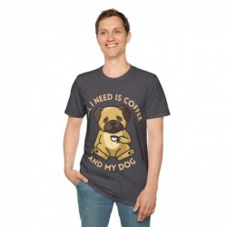 All I need is Coffee and my Dog Unisex Softstyle T-Shirt