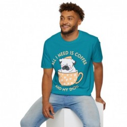 All I need is Coffee and my Dog Unisex Softstyle T-Shirt