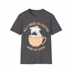 All I need is Coffee and my Dog Unisex Softstyle T-Shirt