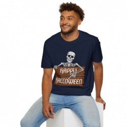 Happy Halloween Skeleton Spooky Unisex Softstyle T-Shirt