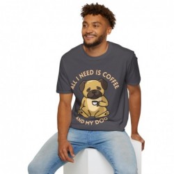 All I need is Coffee and my Dog Unisex Softstyle T-Shirt