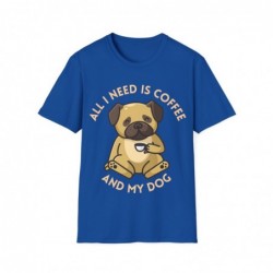 All I need is Coffee and my Dog Unisex Softstyle T-Shirt