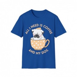 All I need is Coffee and my Dog Unisex Softstyle T-Shirt