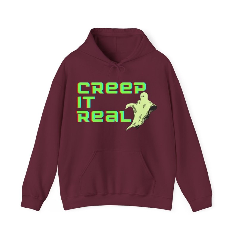Get ready for Halloween with this Creep it Real funny Unisex Heavy Blend™ Hooded Sweatshirt