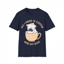 All I need is Coffee and my Dog Unisex Softstyle T-Shirt