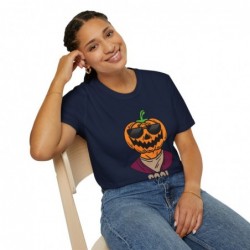 Get ready for Halloween with this Cool Pumpkin funny Unisex Softstyle T-Shirt