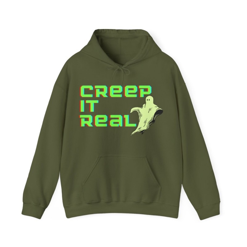 Get ready for Halloween with this Creep it Real funny Unisex Heavy Blend™ Hooded Sweatshirt