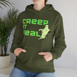 Get ready for Halloween with this Creep it Real funny Unisex Heavy Blend™ Hooded Sweatshirt
