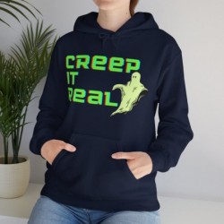 Get ready for Halloween with this Creep it Real funny Unisex Heavy Blend™ Hooded Sweatshirt