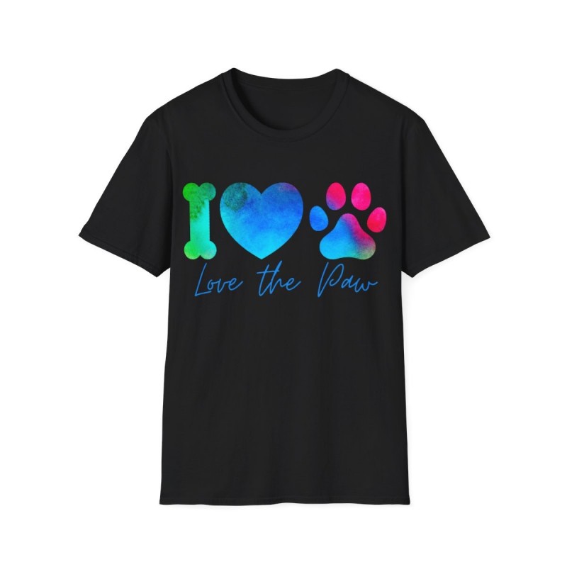 Love the paw Unisex Softstyle T-Shirt
