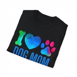 Love the paw as a Dog Mom Unisex Softstyle T-Shirt