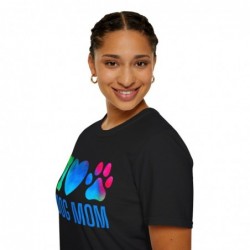 Love the paw as a Dog Mom Unisex Softstyle T-Shirt