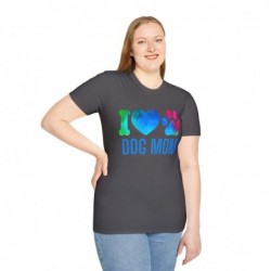Love the paw as a Dog Mom Unisex Softstyle T-Shirt