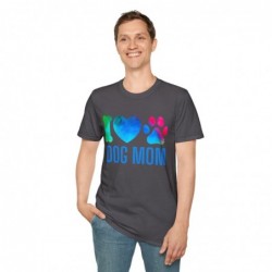 Love the paw as a Dog Mom Unisex Softstyle T-Shirt