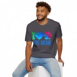 Love the paw as a Dog Mom Unisex Softstyle T-Shirt