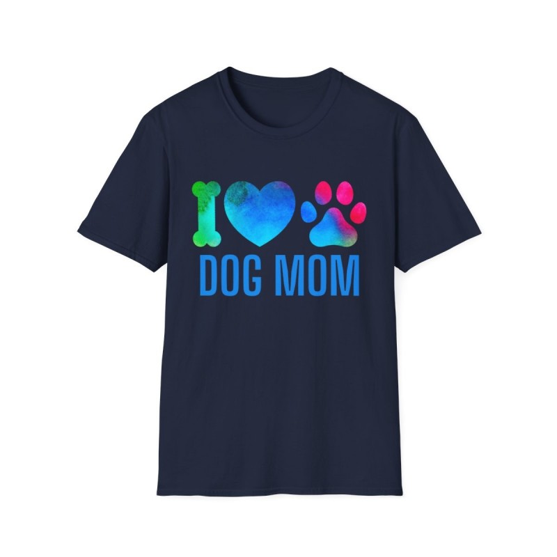 Love the paw as a Dog Mom Unisex Softstyle T-Shirt