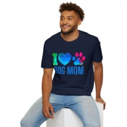 Love the paw as a Dog Mom Unisex Softstyle T-Shirt