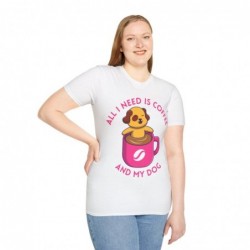 All I need is Coffee and my Dog Unisex Softstyle T-Shirt