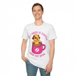 All I need is Coffee and my Dog Unisex Softstyle T-Shirt