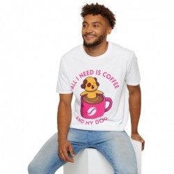 All I need is Coffee and my Dog Unisex Softstyle T-Shirt